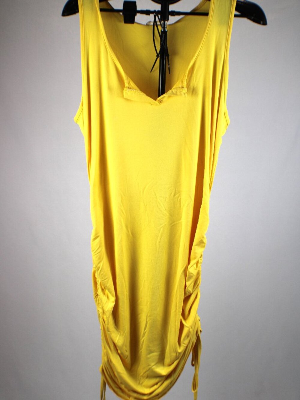 NYCC New York Clothing Co Yellow Ruched Side Drawstring Dress 1X
